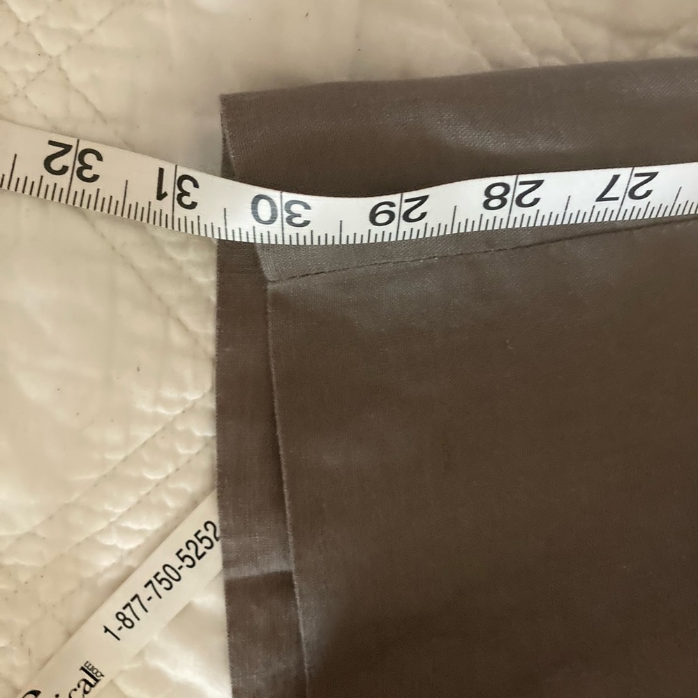 2/10.00 H&M Brown Linen Wide Leg Pants - Picture 7 of 9